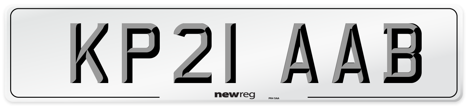 KP21 AAB Number Plate from New Reg